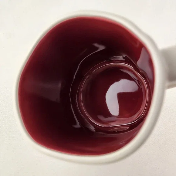 Rae Dunn White Ceramic Double Sided Mug Large Letters GRILL MASTER Red Interior - Picture 7 of 10